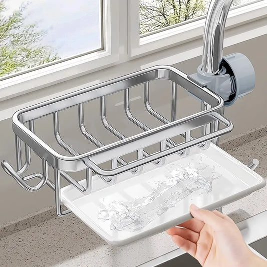 Kitchen Faucet Rack Perforation-Free Sink Rag Soap Storage