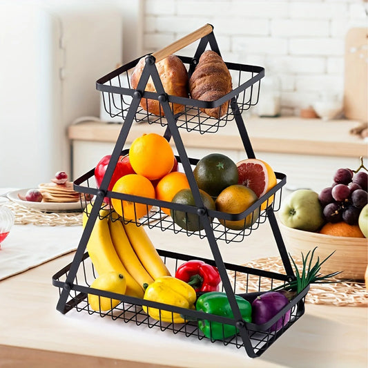 3 Tier Countertop Fruit Basket & Dining Room Fruits Vegetable
